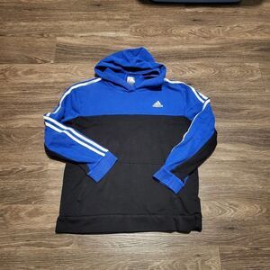 Adidas Youth Color Blocked Hoodie Blue, Black, and White Youth Size XL (18-20)